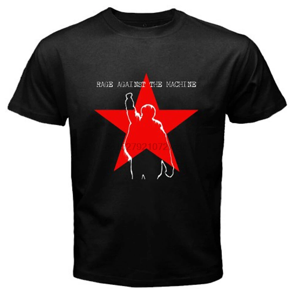 eiyeckn Mens Rage Against The Machine Stacked Star Slim Fit T-Shirt 