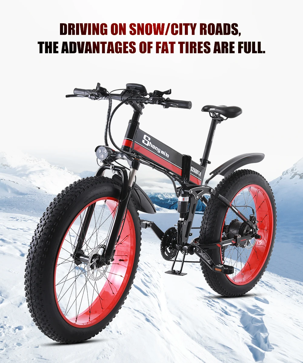Электрический велосипед ebike 48V1000W горный электрический складной 4 0 Толстая шина