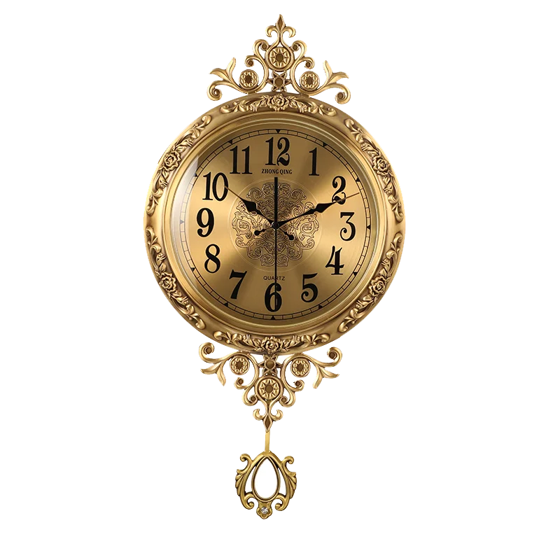 European wall clock living room luxury atmosphere clocks pure copper