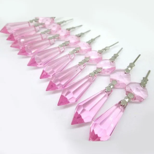 10pcs Chandelier Crystal Pendant Home Event Party Display Lamp 10pcs Chandelier Crystal Pendant Home
