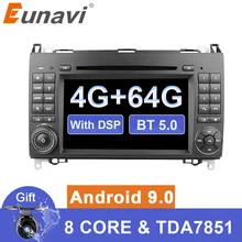 Eunavi 2 din Android 9 автомобильный DVD мультимедиа для Mercedes Benz Sprinter Vito W169 W245 W469 W639 W906 B200 Авто радио gps Восьмиядерный