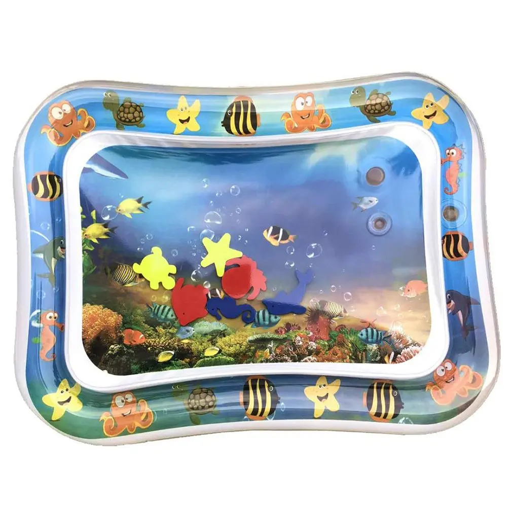 Baby Water Mat Inflatable Tummy Time Playmat Leakproof Pat Perfect Fun Time Play Activity Center For 2
