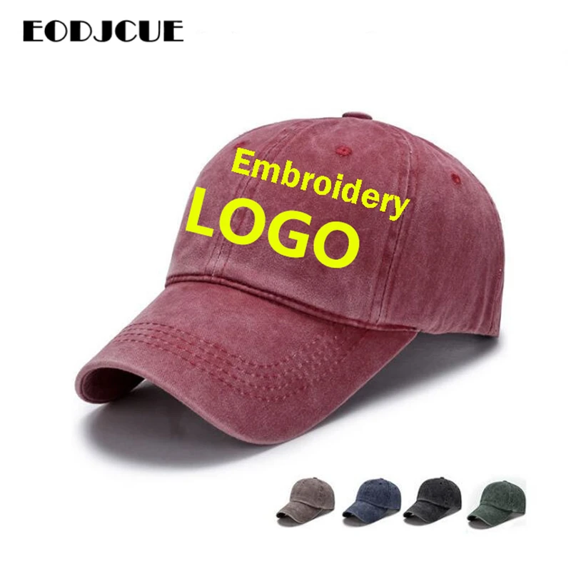 Цена по прейскуранту завода-изготовителя! 1 шт заказной текст/логотип/картина вышитые бейсболки для мужчин и женщин колпаки для грузовиков папа шляпа Snapback шляпы