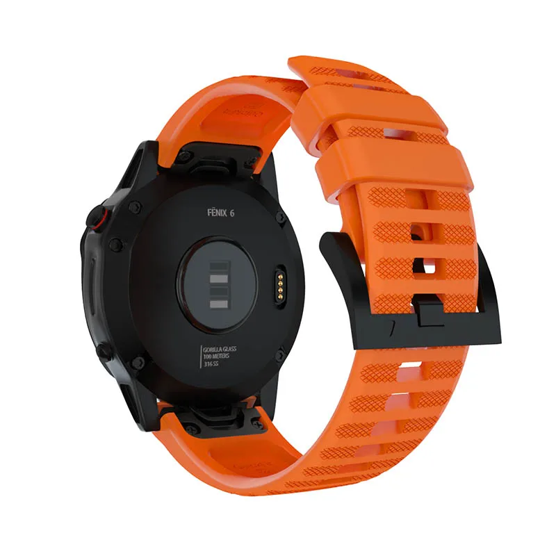 22 мм легко подходит для Garmin Fenix 6 Pro наручный ремешок для Garmin Forerunner 935/945 Fenix 5/5 Plus быстросъемные силиконовые ремни