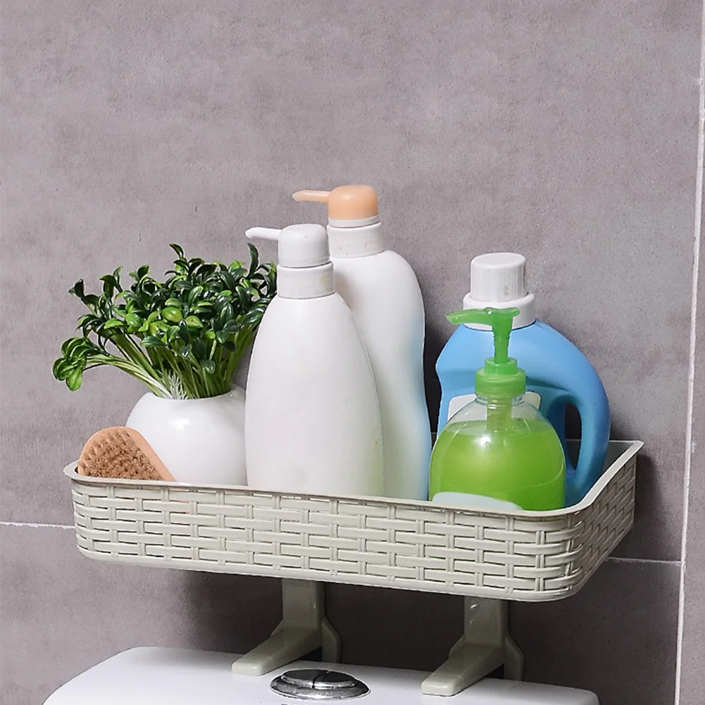 Bathroom Holder Storage Rack Organizer Multifunction Shelf Punch Free Wall Mounted Waterproof Home Suction Toilet