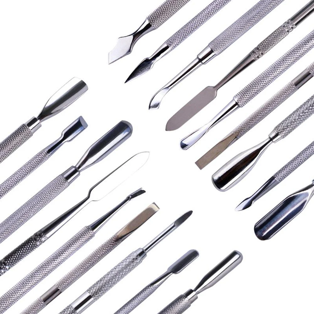 1 шт. двухсторонний инструмент для удаления омертвевшей кожи из нержавеющей стали для маникюра и педикюра, инструменты для ухода за ногтями