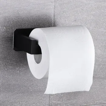 No-Drill Self Adhesive Toilet Paper Holder Stainless Steel Bathroom Kitchen Roll Paper Accessory Tissue Towel Rack Metal Holders 1