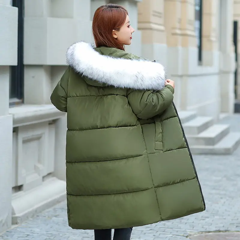 Большой Мех теплая зимняя куртка женская плюс размер Новая Украина 7XL женская s пуховая куртка утолщенная с капюшоном зимняя куртка женская длинная парка