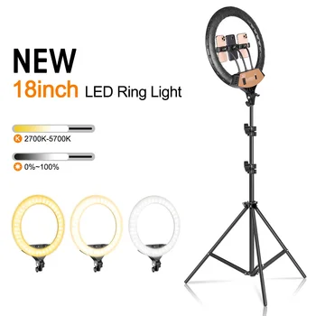 

18inch/45cm Led Ring Light Professioal Photography Selfie Ring Light For Makeup Video Light With Tripod