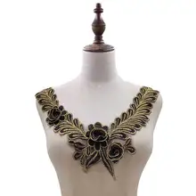 Вышивка шеи воротник diy Ложные воротнички Водорастворимая москитная сетка Женская бутоньерка трехмерные кружевные аксессуары
