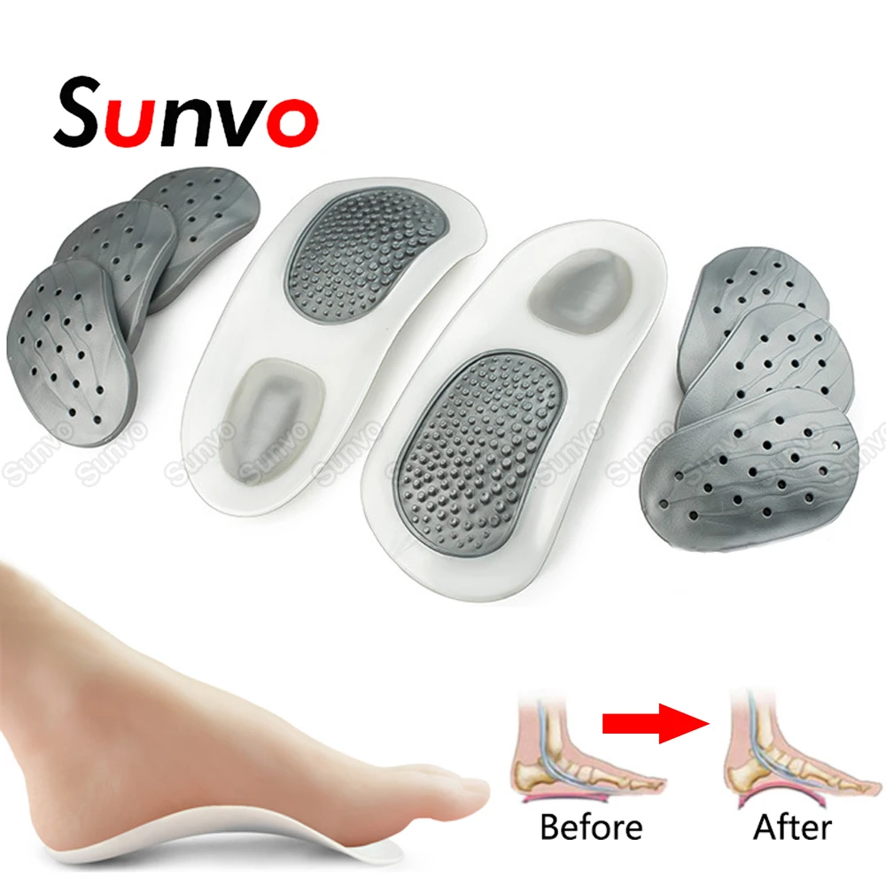 

Flatfoot Orthotics for Children's Adult Flat Feet Arch Support Orthopedic Insoles Foot Care Cushion Massage Inserts Shoe Pads