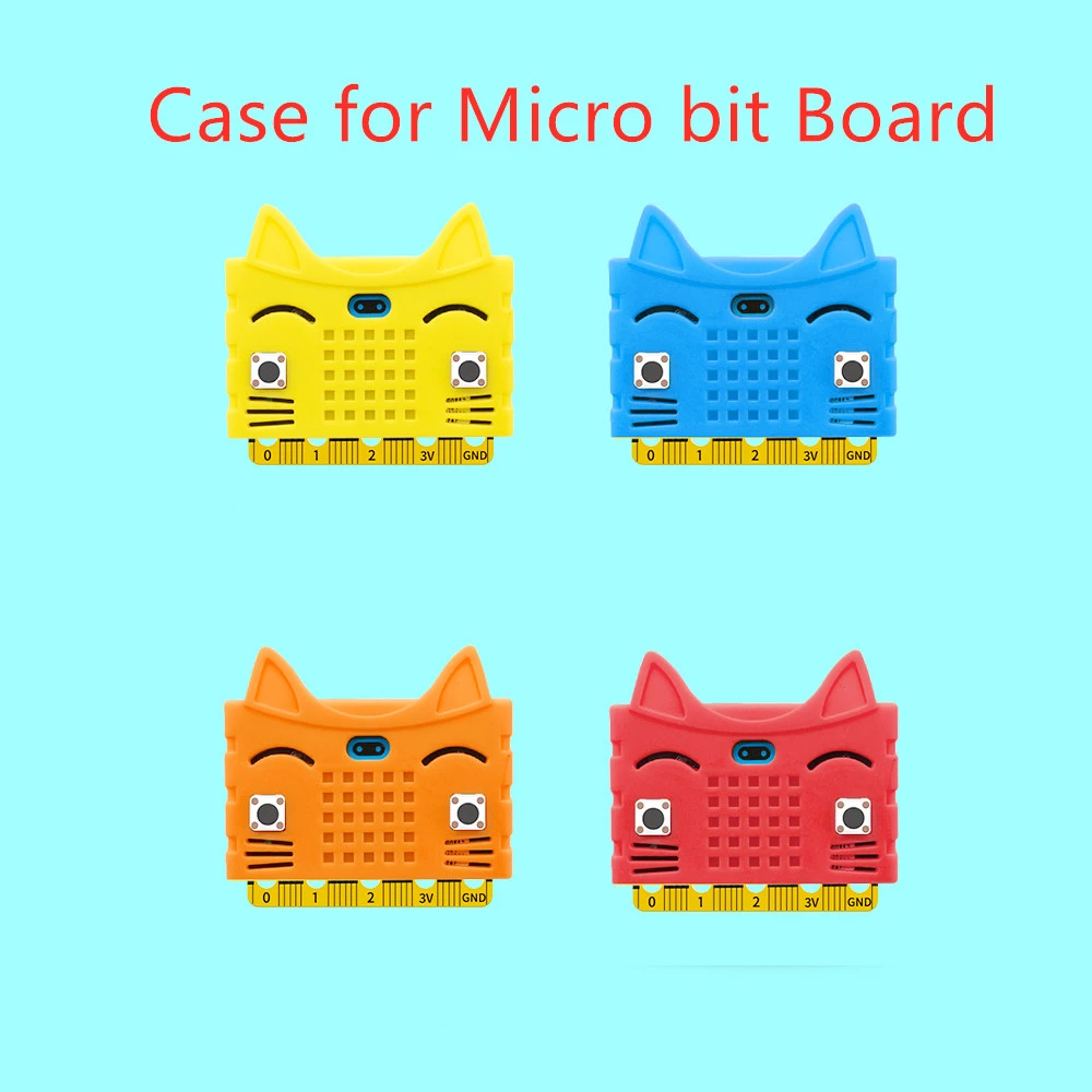 Hi Q Cute Cat Shape Silicone Protective Enclosure Cover Shell For Micro Bit Board No Board Integrated Circuits Aliexpress