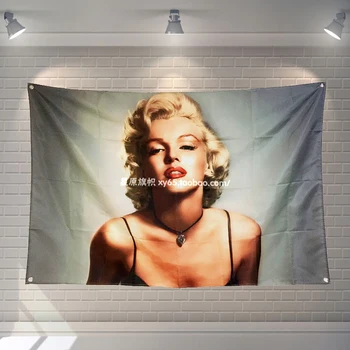 

"Marilyn Monroe" Large music festival Party background decoration poster banner hanging painting cloth art 56X36 inches