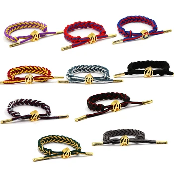 

Avengers Rope Bracelets Adjustable Boho Wristband Iron Man Captain America Thanos Figure Bangle Weaves Endgame Men Women Jewelry