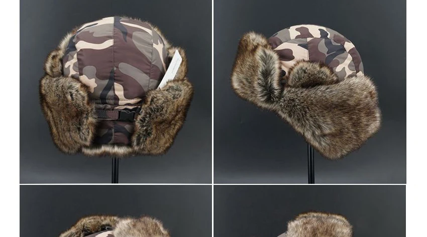 Bomber Hat Men Tactical Camo Trapper 