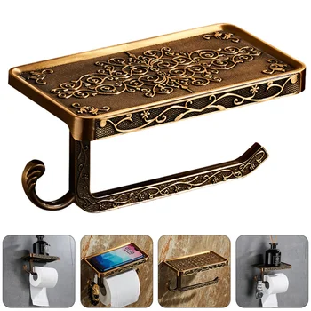 

Exquisite Rustproof Multipurpose Convenient Durable Cellphone Organizer Roll Paper Holder Storage Rack