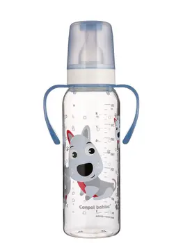 

Bottle canpol cheerful animals trit., with a hand., with strength. Pacifier, 250 ml