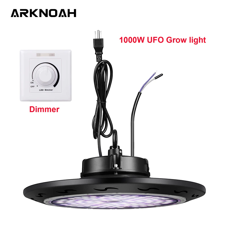 1500WD with Dimmer ARKNOAH 1500 Вт полный спектр Диммируемый светодиодный светильник для выращивания растений с сертификацией UL - Испускаемый цвет: 1500WD with Dimmer