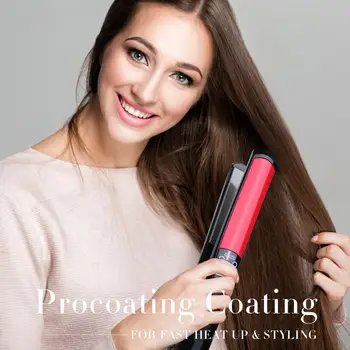 

LCD Display Titanium plates Flat Iron Straightening Irons Styling Tools Professional Hair Straightener Free Shipping