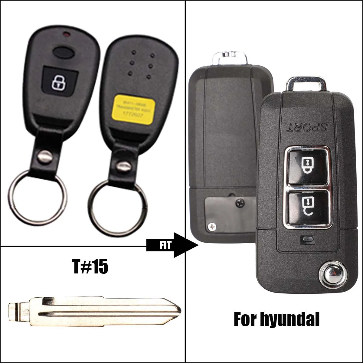 Bilchave 2/3 кнопочный пульт дистанционного управления для hyundai Old Elantra 2003 Tucson Santa Fe NF Eagle Terracan без держателя батареи