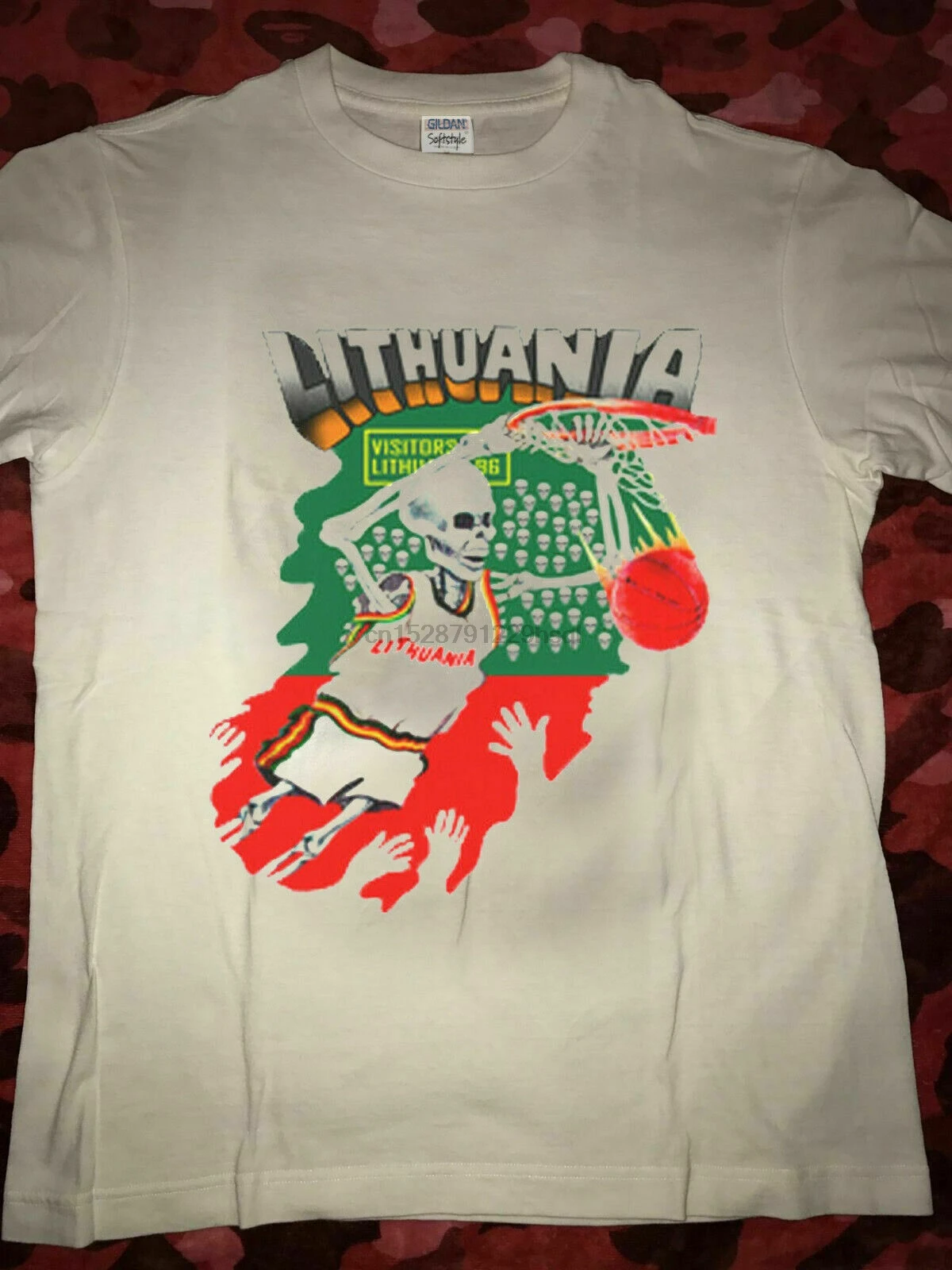Футболка Grateful Dead футболка 1992 литовский баскетбол винтажный S-3XL новинка | Мужская