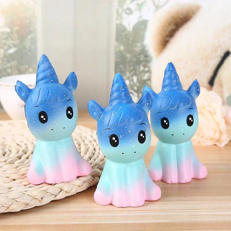 Galaxy Unicorn кукла каваи красочные замедляющие рост снятие стресса сжимаемые игрушки для детей Рождественский подарок 11*5,5*5,5 см
