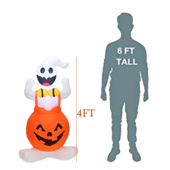 

1.2M Pumpkin Man Standing Lamp Height Halloween Inflatable Light for Halloween Home Party Decoration Outdoor Pumpkin LED Light