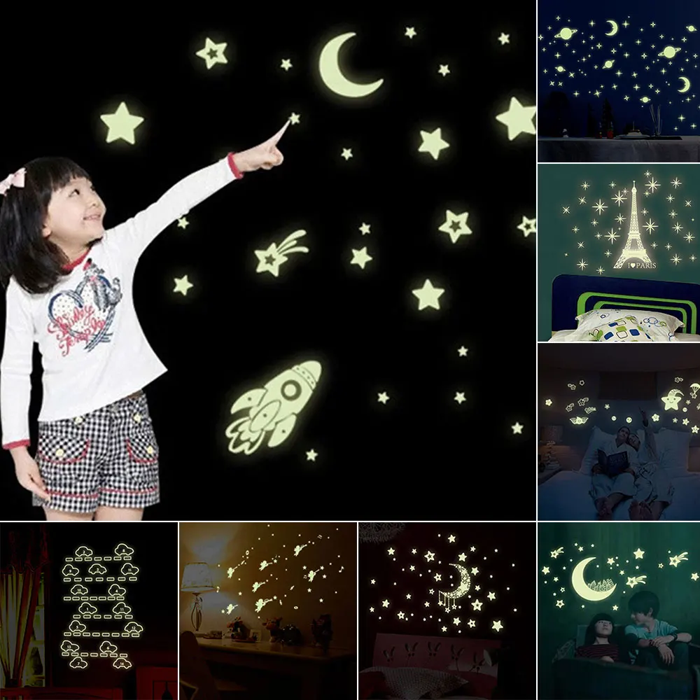 Настенный Стикеры наклейки Съемный Новинка pvc с изображением ясного звездного