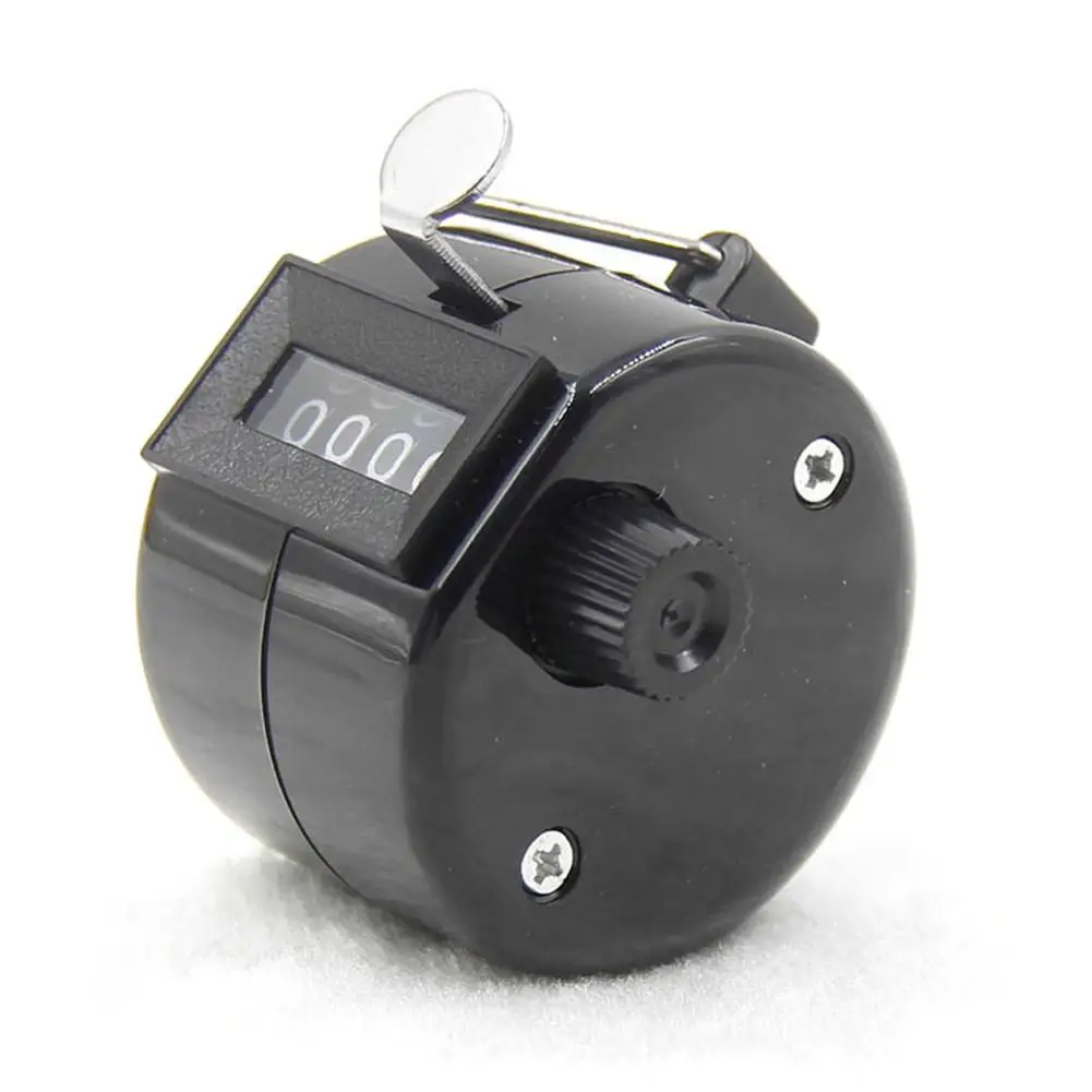 

New Clicker 4 Digit Number Counters Plastic Shell Hand Finger Display Manual Counting Tally Clicker Timer Soccer Golf Counter