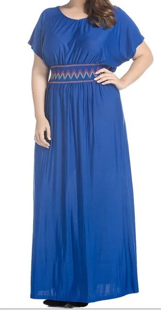 Синий Новинка, богемное платье, vestidos de festa, макси платье, robe femme ete, летнее богемное платье, большой размер, женское платье, vestidos de festa, туника - Цвет: Синий