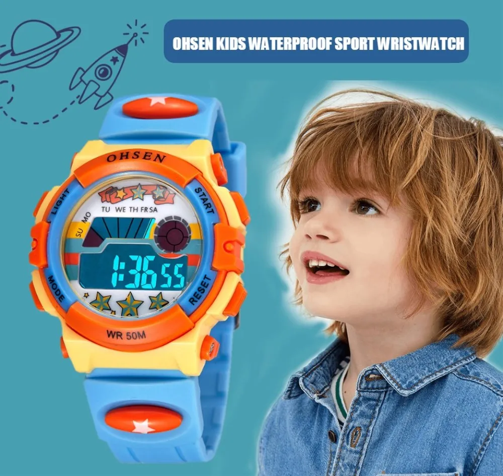 OHSEN reloj deportivo para niños y estudiantes, pulsera Digital LED, electrónica, regalo|Relojes niños| - AliExpress