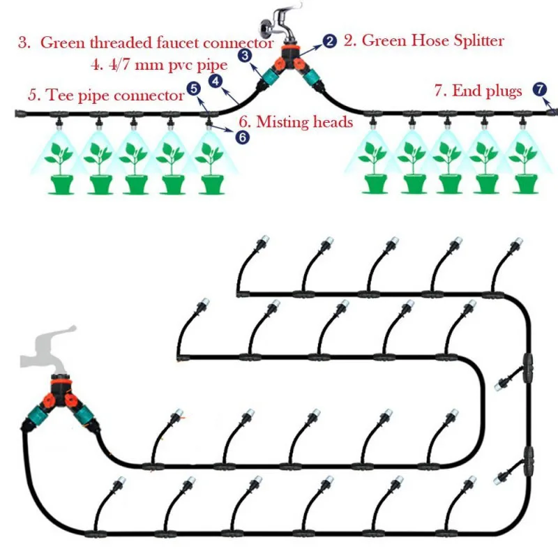 Новый микрокапельный таймер для полива растений 20 м система садового