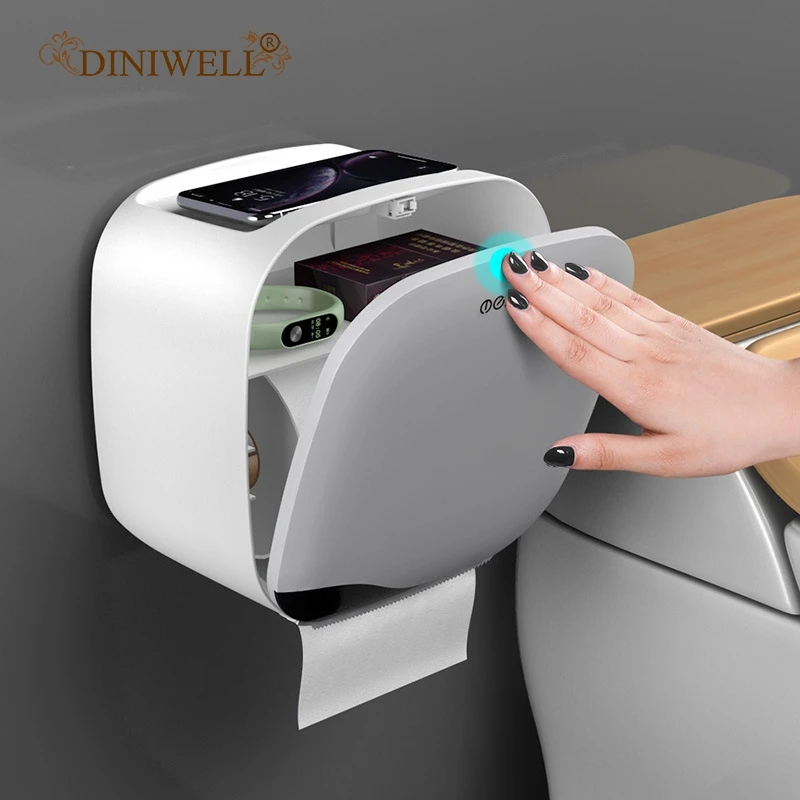 

Toilet Tissue Box Free Punching Holder Wall Mounted ABS Tissue storage Boxes Storage Napkin Container Kitchen Accessories