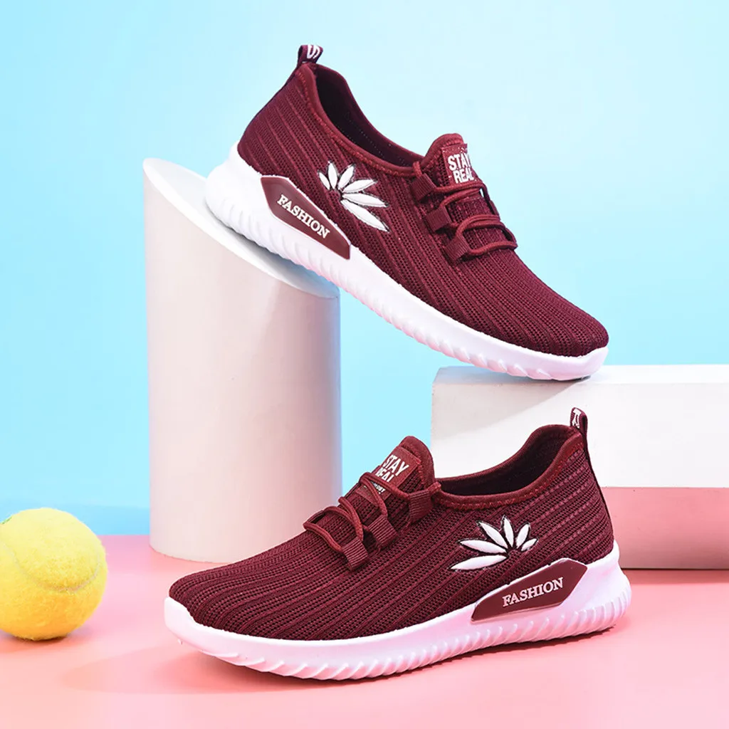 Woman Sneakers 2019 Women New Fashion Outdoor Lace Up casual shoes Women's mesh Breathable Sneakers Sports Run Shoes #1029