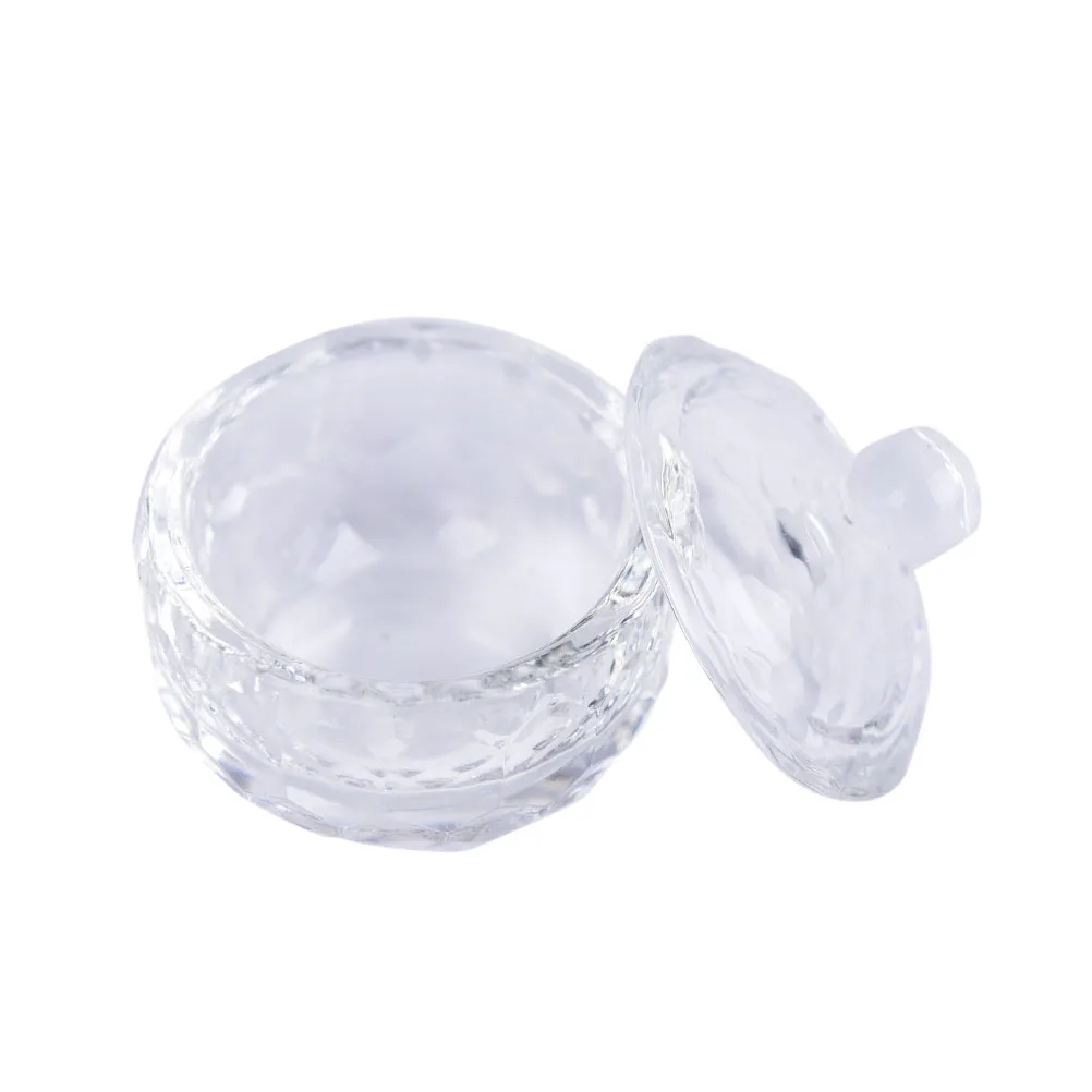 1PC Crystal Glass Dappen Dish Lid Bowl Cup Holder Manicure Equipment Nail Tool For Nail Art Acrylic Powder Liquid