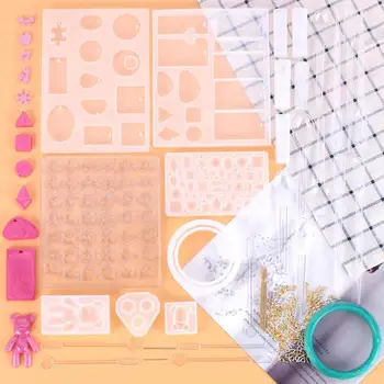

277 Piece Set DIY Crystal Epoxy Mold Jewelry Mold Tool Jewelry Kit Mold Special Tool Epoxy Kit Mold Crystal E5Y7