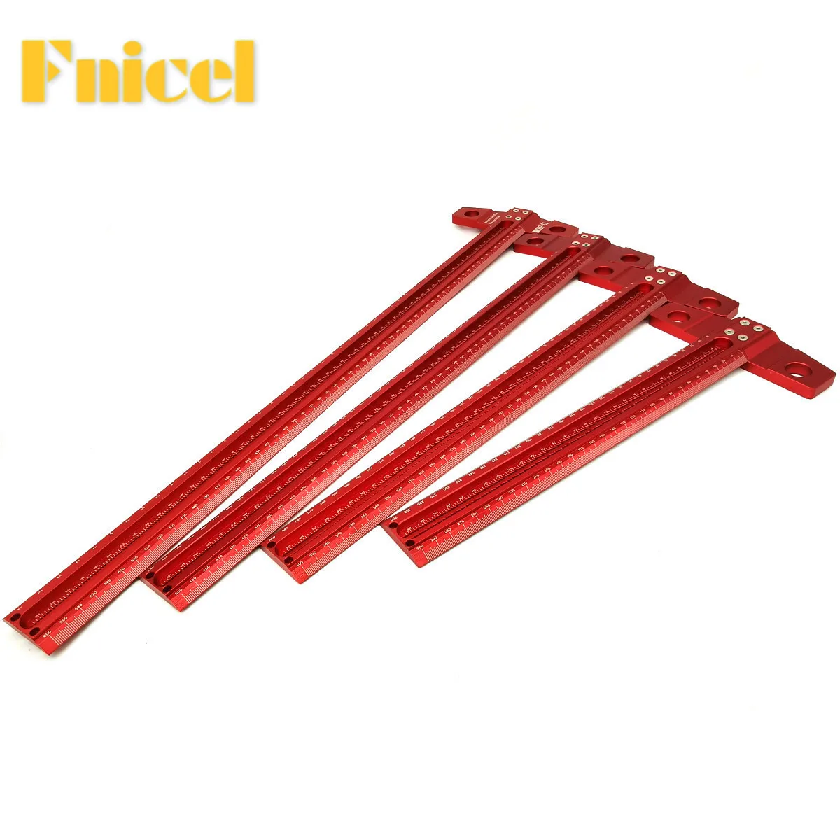 Woodworking Scriber T-type Scribing Ruler 600mm Multifunction Aluminum Alloy Line Drawing Marking DIY Measuring Tools