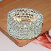 Fashion Luxury Women Multi Layers Crystal Rhinestone Bracelets Bangles Adjustable Wedding Pulseras Jewelry Girl Gifts 3