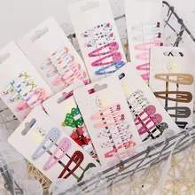 Заколка для волос для детей, аксессуары для волос для девочек, детская Шпилька, Детские милые цветные металлические заколки для волос, заколка в горошек с бабочкой и бантом