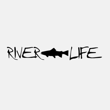 

Creative Car Sticker Reflective Fly Fishing River Life Trout Fishing Car Window Accessories PVC 18cm X 3cm Motorcycle Decal