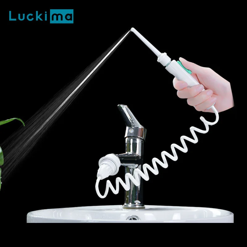 

New Faucet Oral Irrigator Portable Teeth Cleaner Dental Water Flosser Pressure Adjustable Water Pick Jet Flossing No Charging