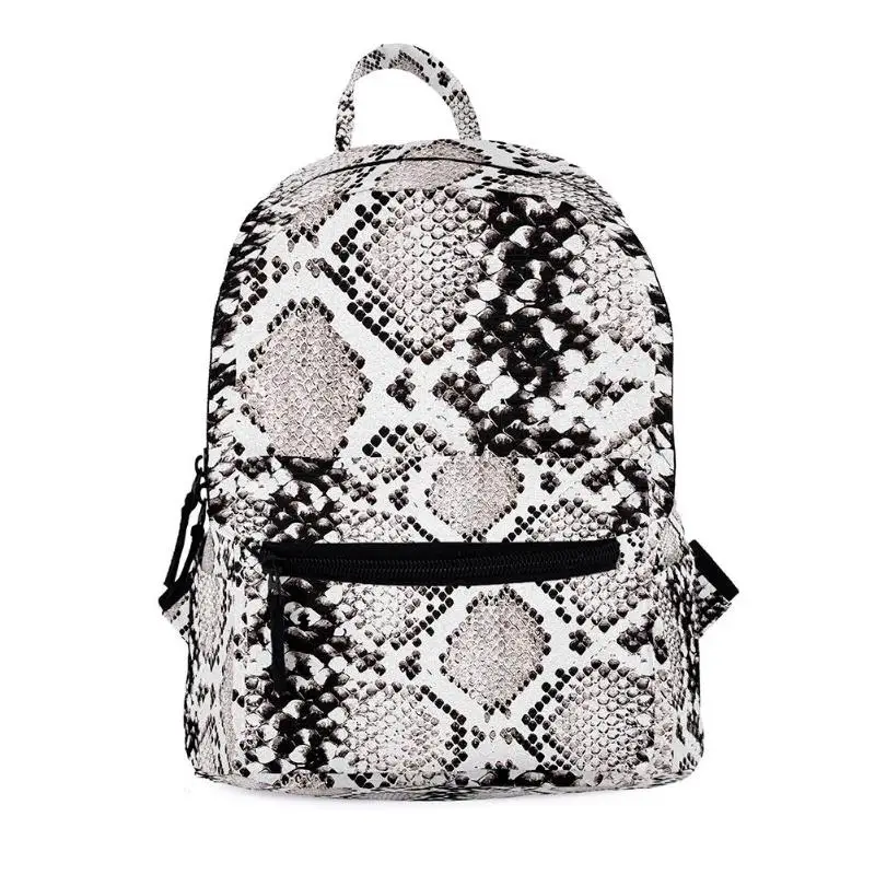 Модный 3D цифровой рюкзак со змеиным принтом для девочек, детская дорожная Наплечная школьная сумка, мини-рюкзак - Цвет: 1