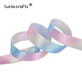 

5yards/lot 10/25/38mm Gradient color Stain Ribbons Bow Maker Handcraft DIY Sewing Garment Wrapping Material S0613