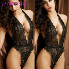 Ватин Эротическое белье для женщин для секса перспектива кружева искушение секс платье глаз маска для игр для взрослых открытая спина кусок пижамы