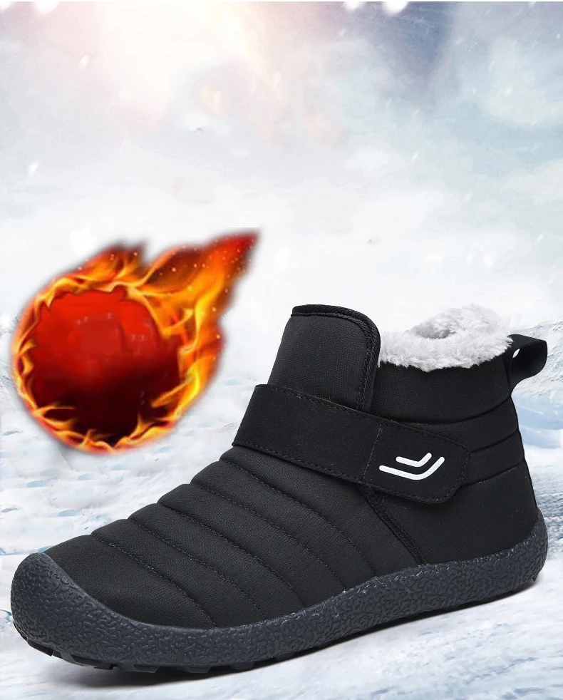 COOLVFATBO/теплые мужские зимние ботинки для мужчин; теплые непромокаемые сапоги на меху; плюшевые женские зимние ботильоны; zapatos de hombre