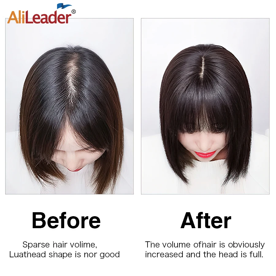 Hair Extensions Synthetic Clip In Hairpiece Fake Hairpieces 3 Clip In One Piece Hair Extension Soft Hairpieces With Bangs For Women