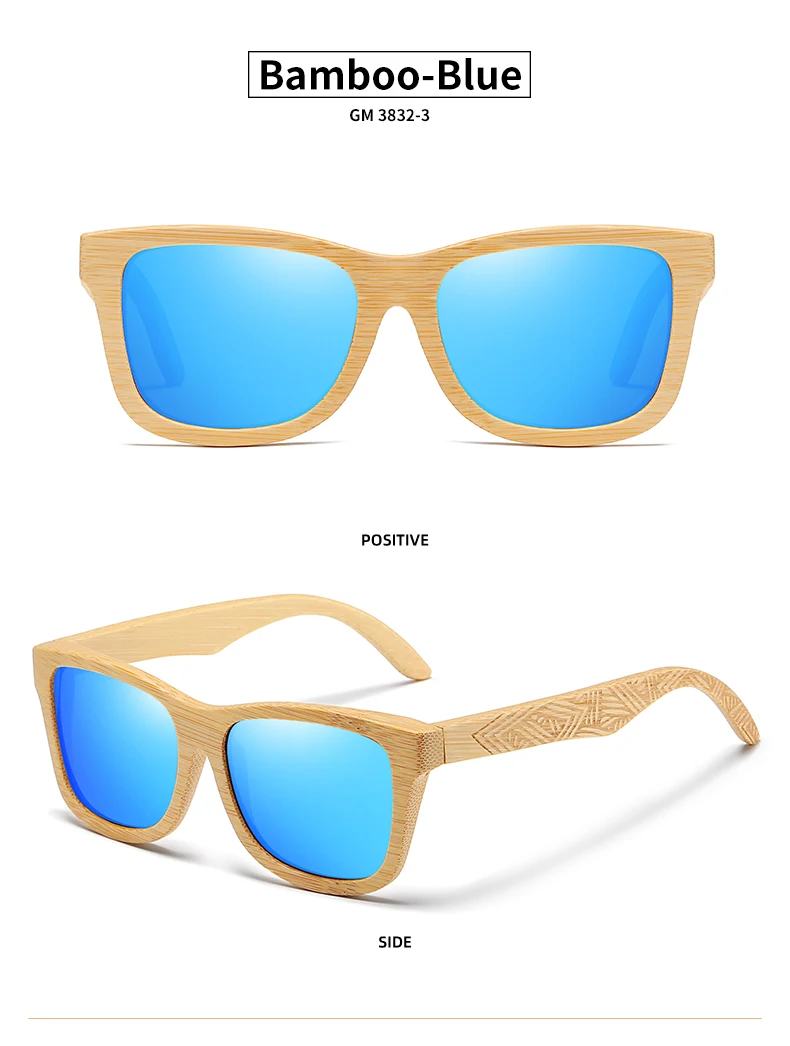 GM новые брендовые дизайнерские солнцезащитные очки ручной работы из натурального дерева бамбука, роскошные солнцезащитные очки, поляризационные деревянные солнцезащитные очки Oculos de sol masculino