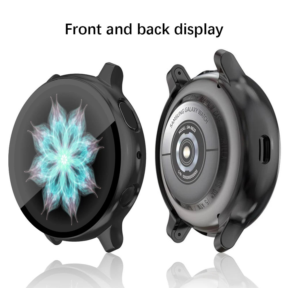 

Soft TPU Bumper Full Around Screen Protector Cover Case for Samsung Galaxy Watch Active2 40mm 44mm