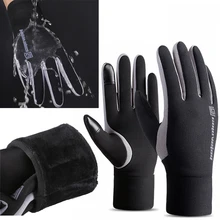 Новые мужские перчатки для рыбалки, катания на лыжах, зимние теплые флисовые перчатки для сноуборда, зимние мотоциклетные лыжные перчатки, водонепроницаемые перчатки с сенсорным экраном