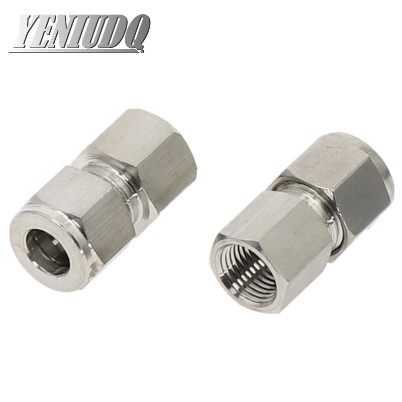 

304 SS Stainless Steel Pipe Connector 6-12mm Pipe OD to 1/8" 1/4" 3/8" 1/2" M14 M20 Female Thread Double Ferrule Tube Fittings